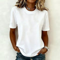 Léonie | Casual Solid Round Neck T-Shirt