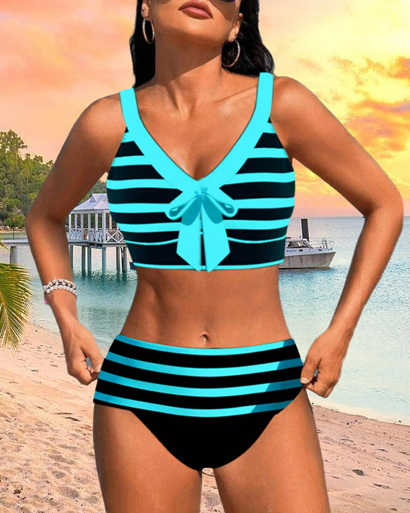 Yani | Striped High-Waisted Bikini