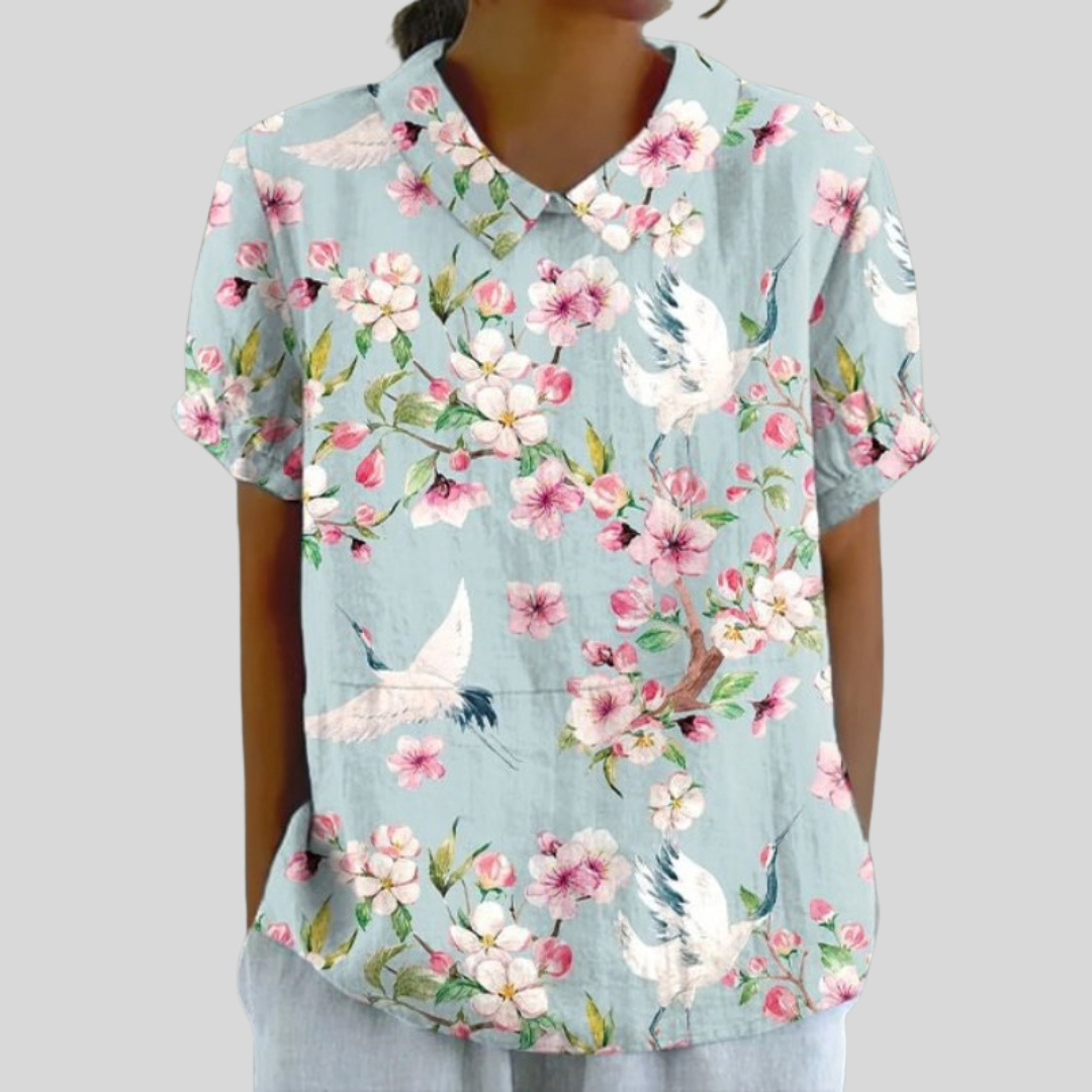 Élina | Graceful Floral Blouse
