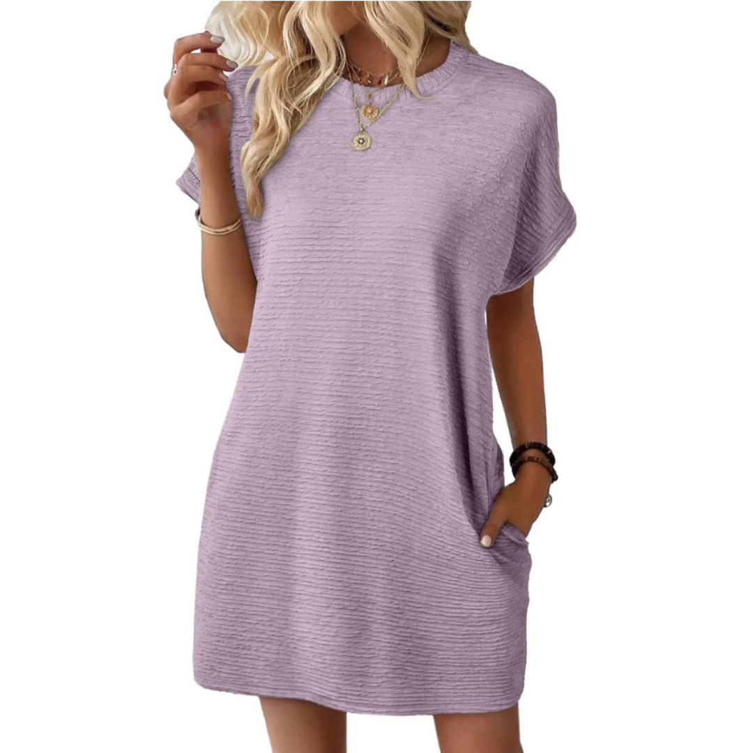 Emily | Casual Minimalist Round Neck Summer Dress