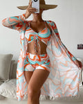 Jia | 3-Piece Printed Bikini Set