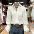 Élora | Floral Relaxed Blouse with Shawl Collar