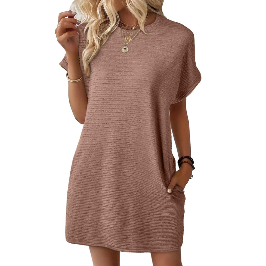 Emily | Casual Minimalist Round Neck Summer Dress