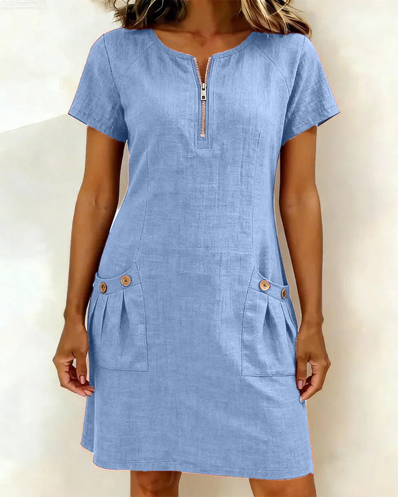 Maui | Relaxed Zipper Pocket Dress