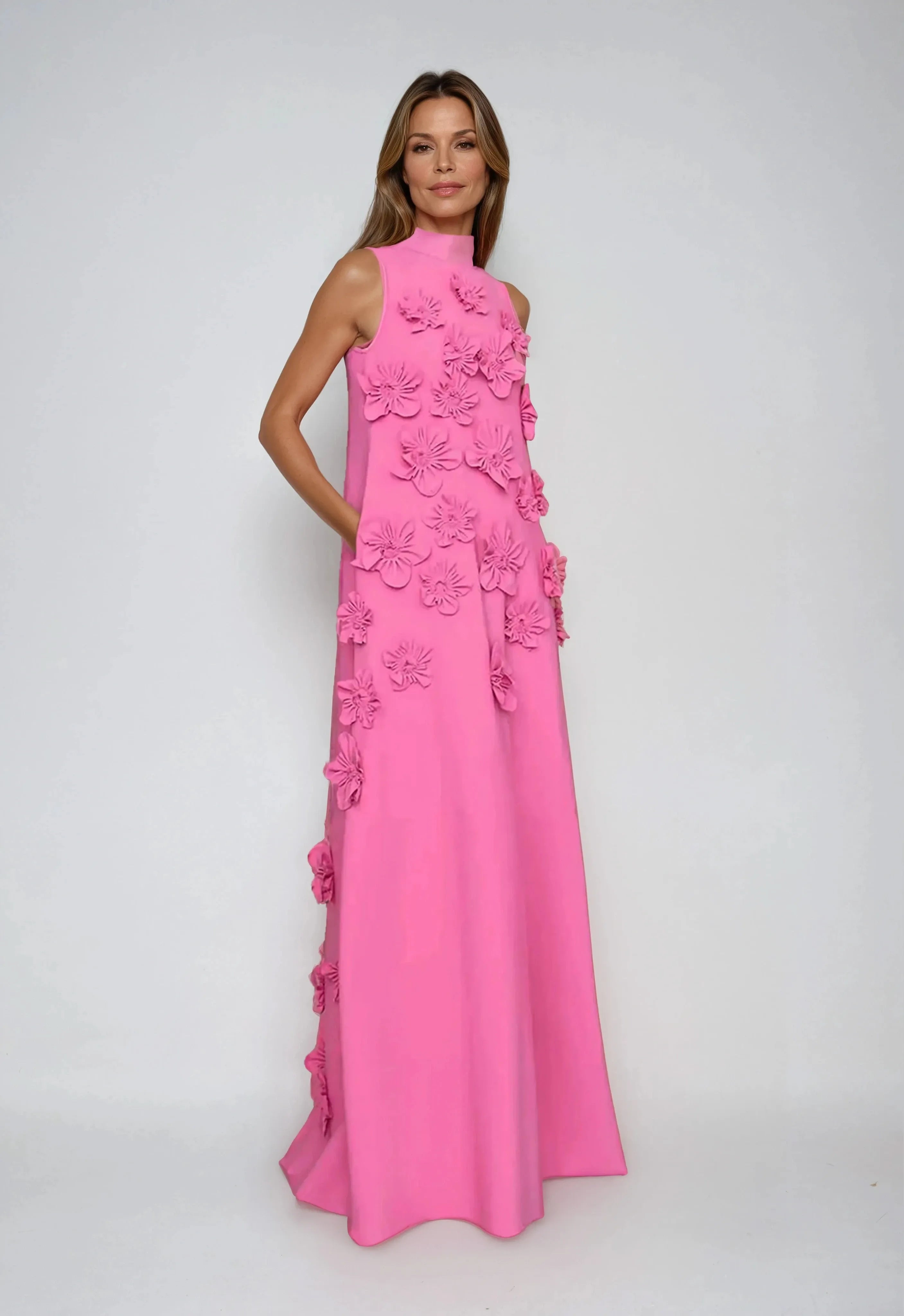 Adelaide | Floral Appliqué Maxi Dress