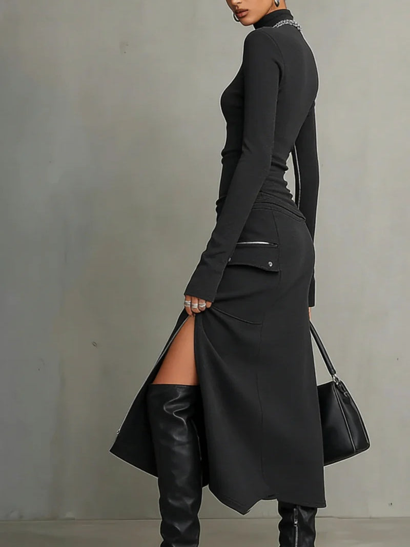 Elena | High-Neck Zipper Pocket Set