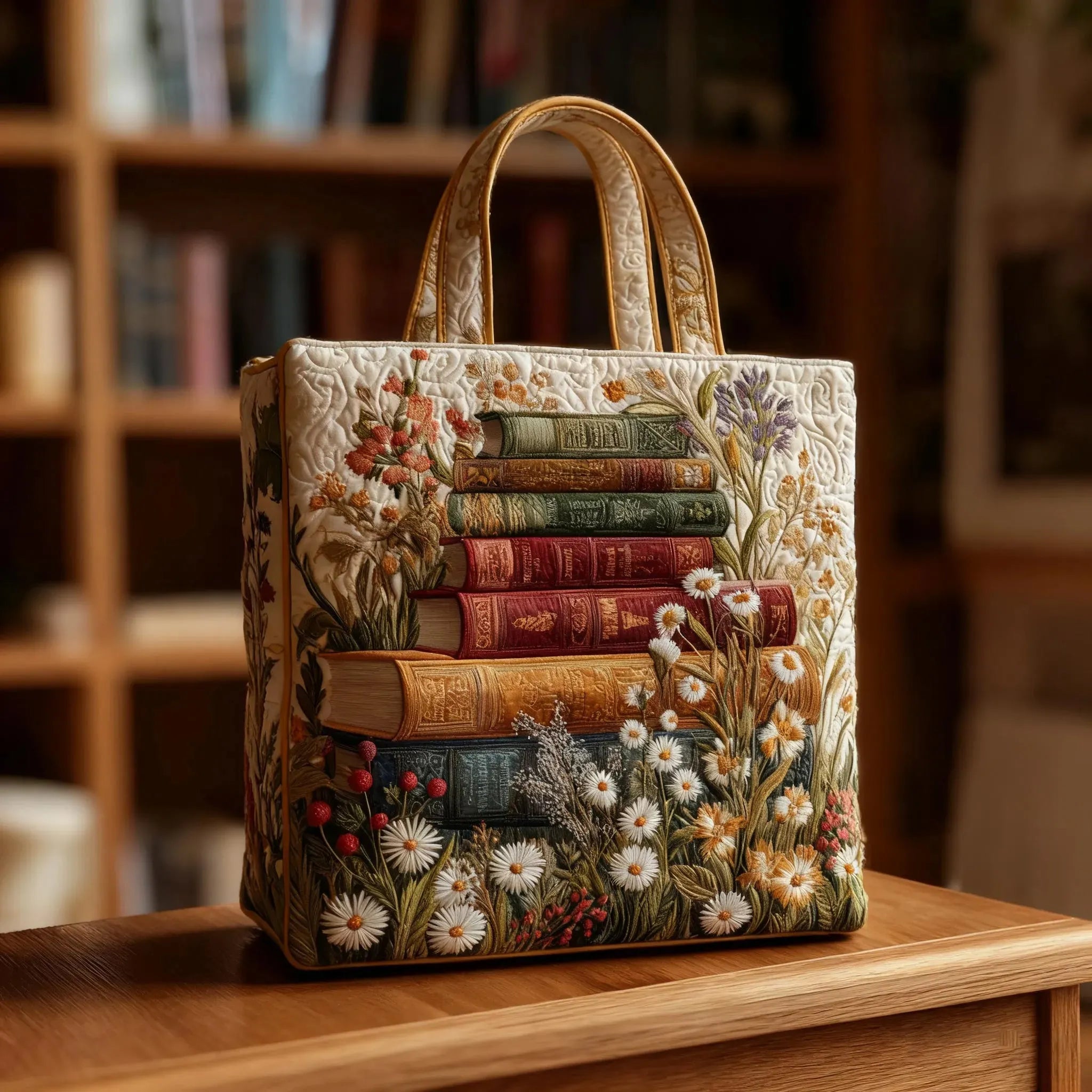 Cookie | Handmade Quilted Bag with Floral Pattern