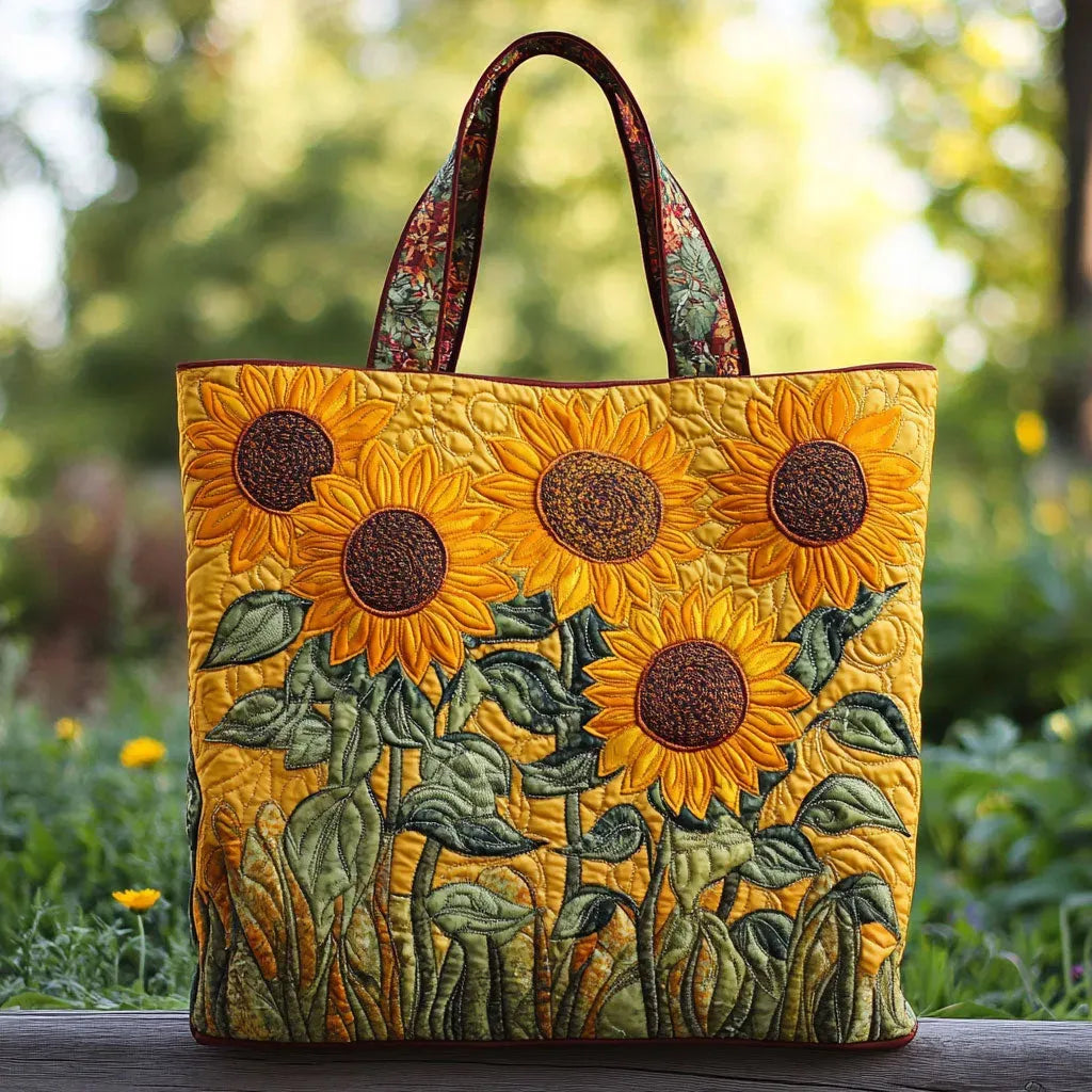 Sunny | Classic bag with sunflower print