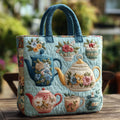 Queenie | Quilted Tote Bag with Floral Pattern