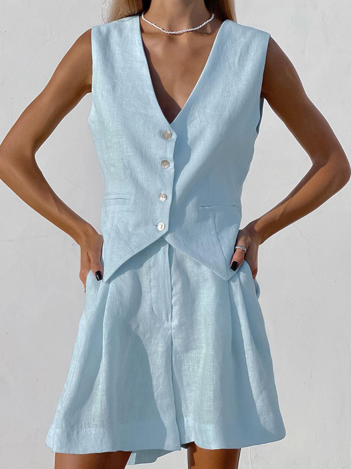 Sophia | Cover Up Two Piece Shorts Set