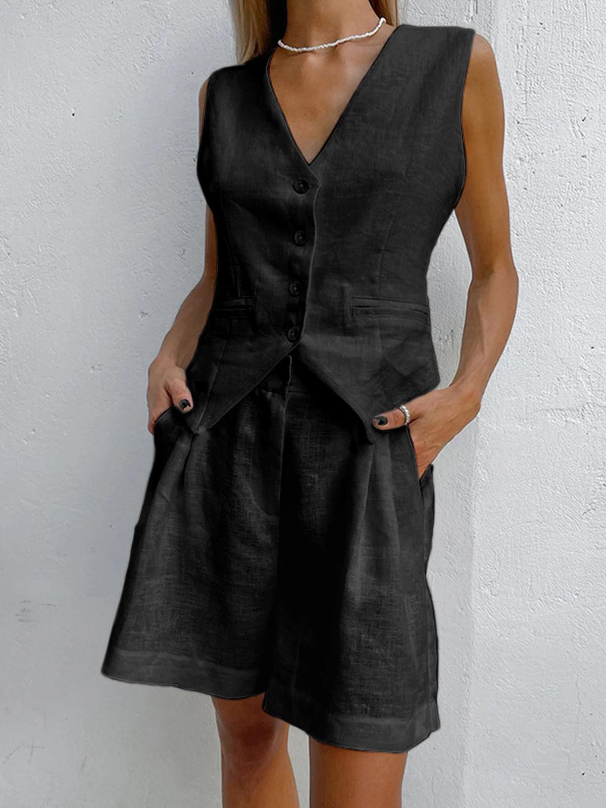 Sophia | Cover Up Two Piece Shorts Set