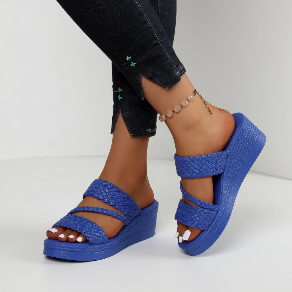 Theresa | Woven Wedge Mule for Colorful Summer Lightness