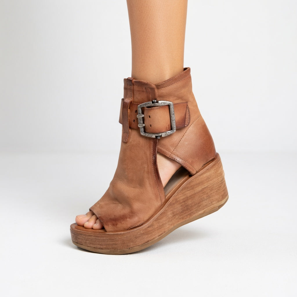 Odette | Modern Style Open Wedge Ankle Boots