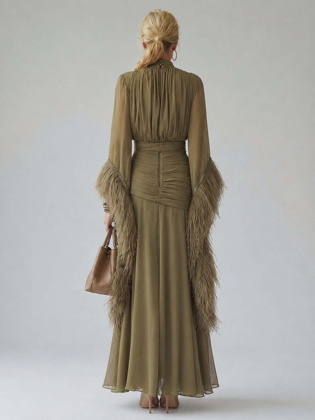 Ollie | Feather Reverie Maxi Dress