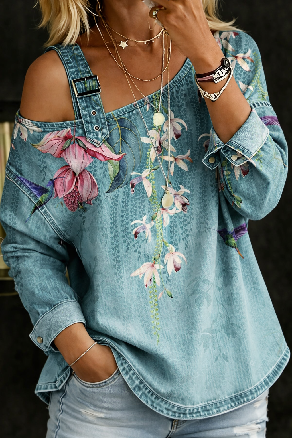 Danielle | Off-Shoulder Denim Top
