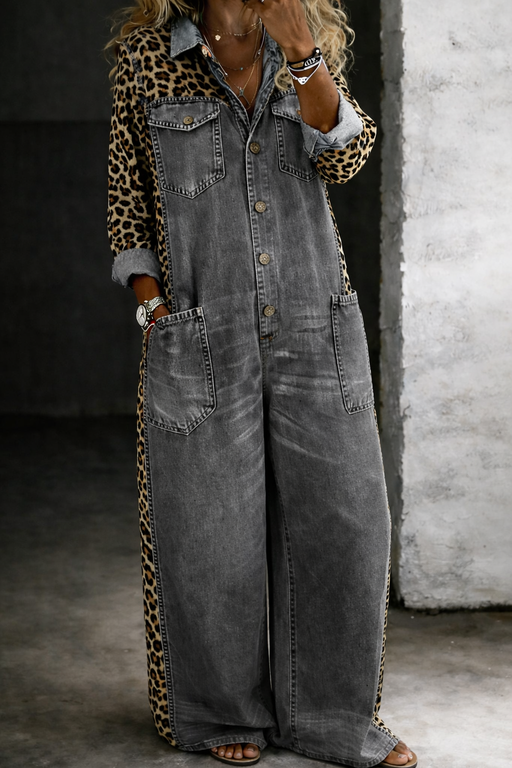Amanda | Denim Shirt Jumpsuit
