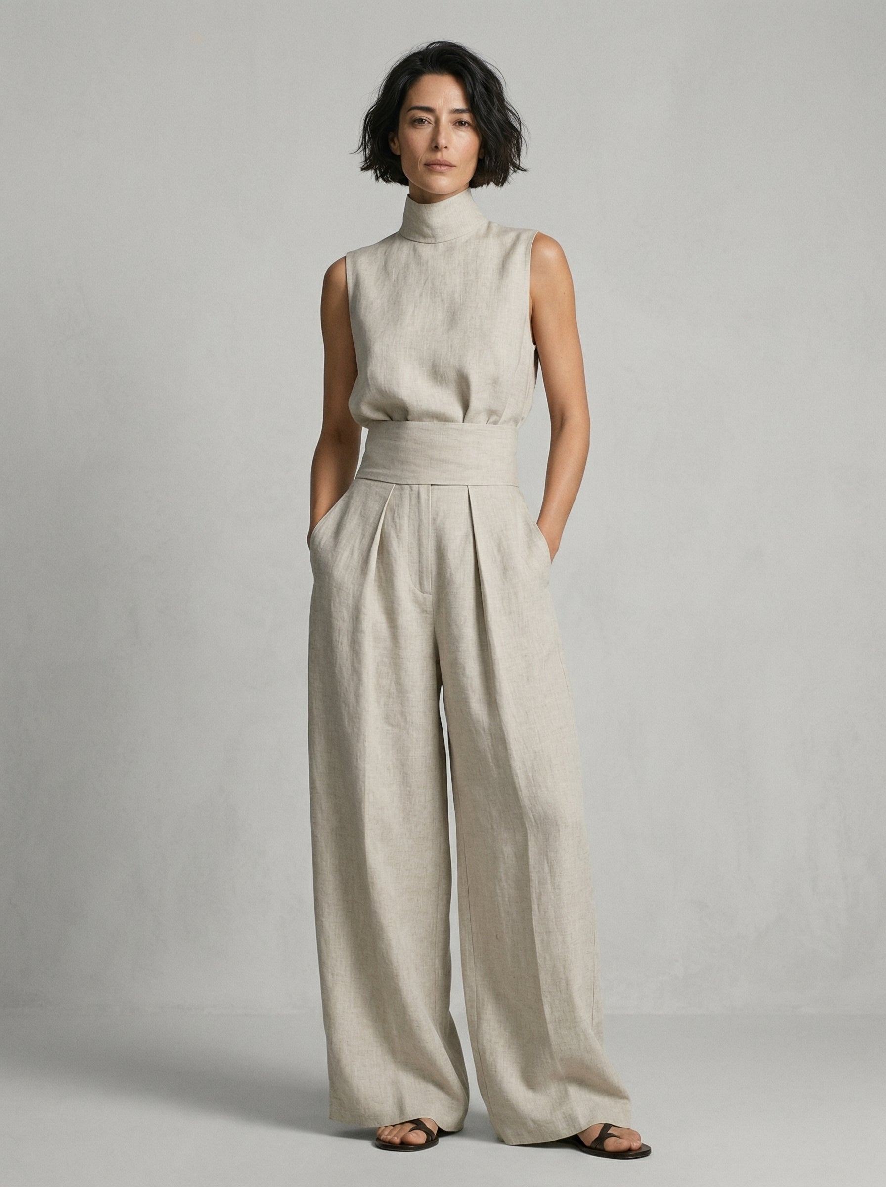 Nuria | Minimalist Sleeveless Top Set