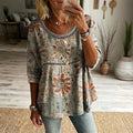 Émilie | Vintage Floral Print Blouse