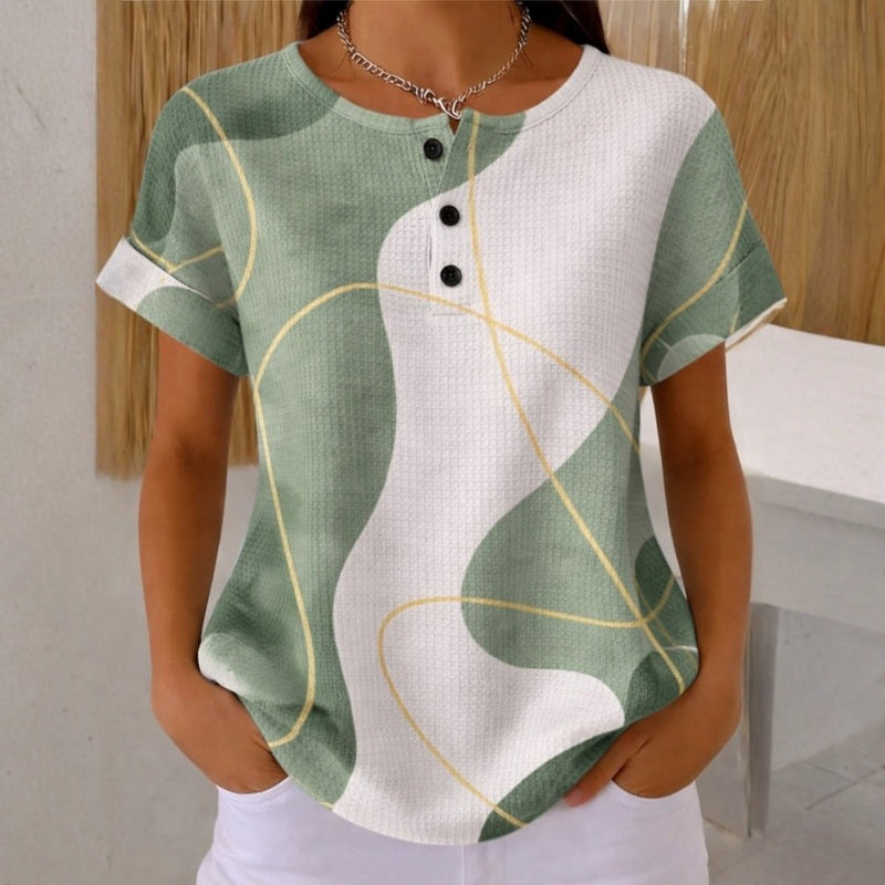 Anaïs | Casual Color Block Blouse