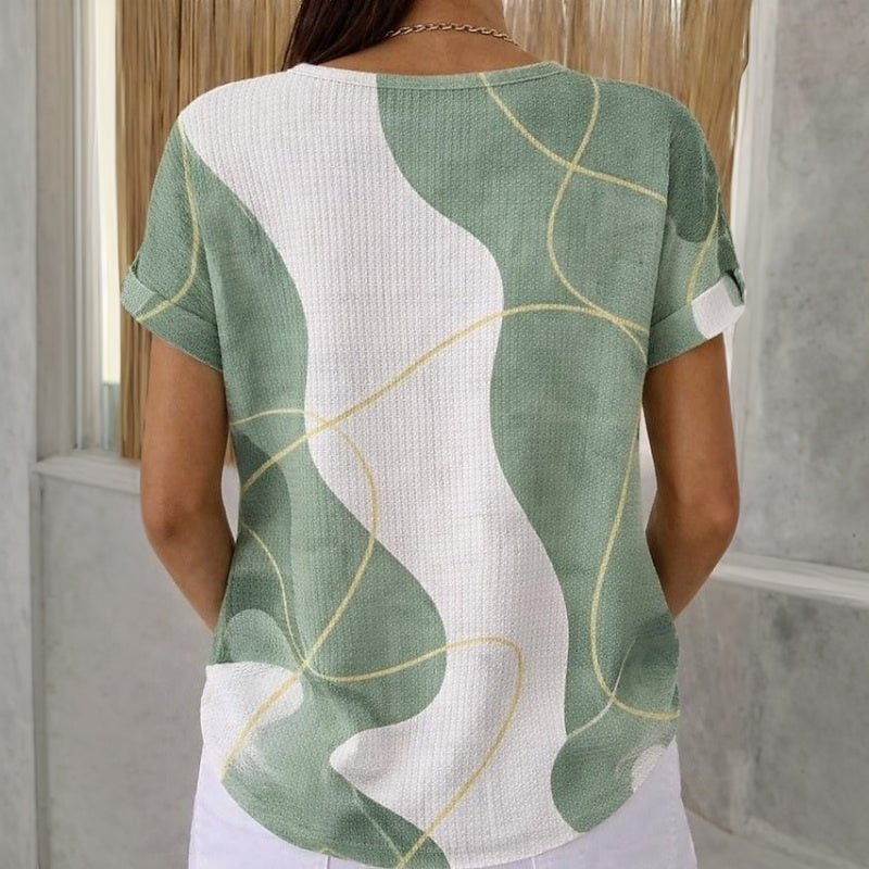 Anaïs | Casual Color Block Blouse