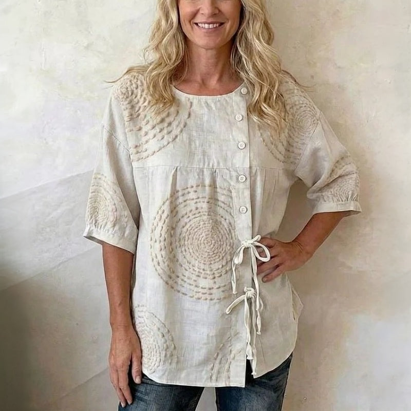 Élodie | Casual Vintage Printed Blouse