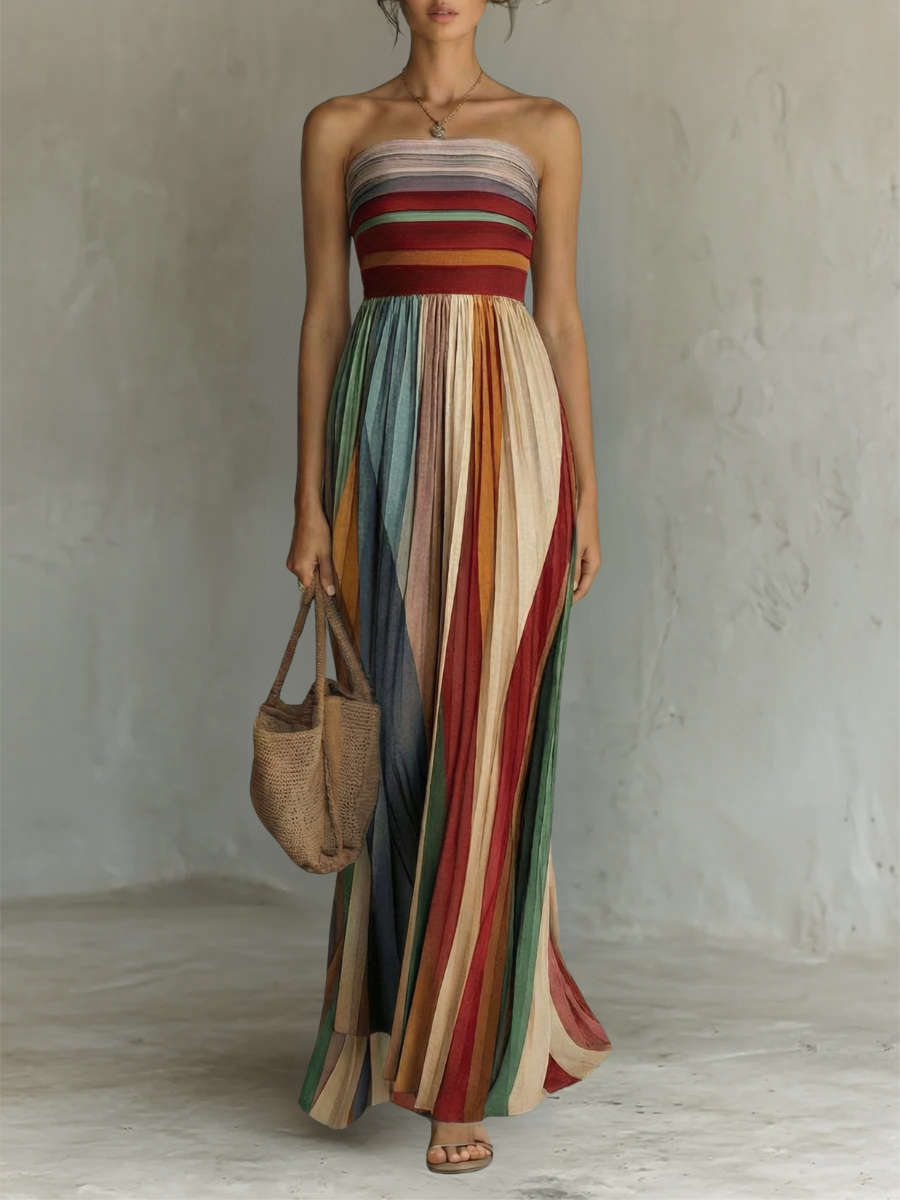 Alyanna | Long Colorful Sleeveless Dress