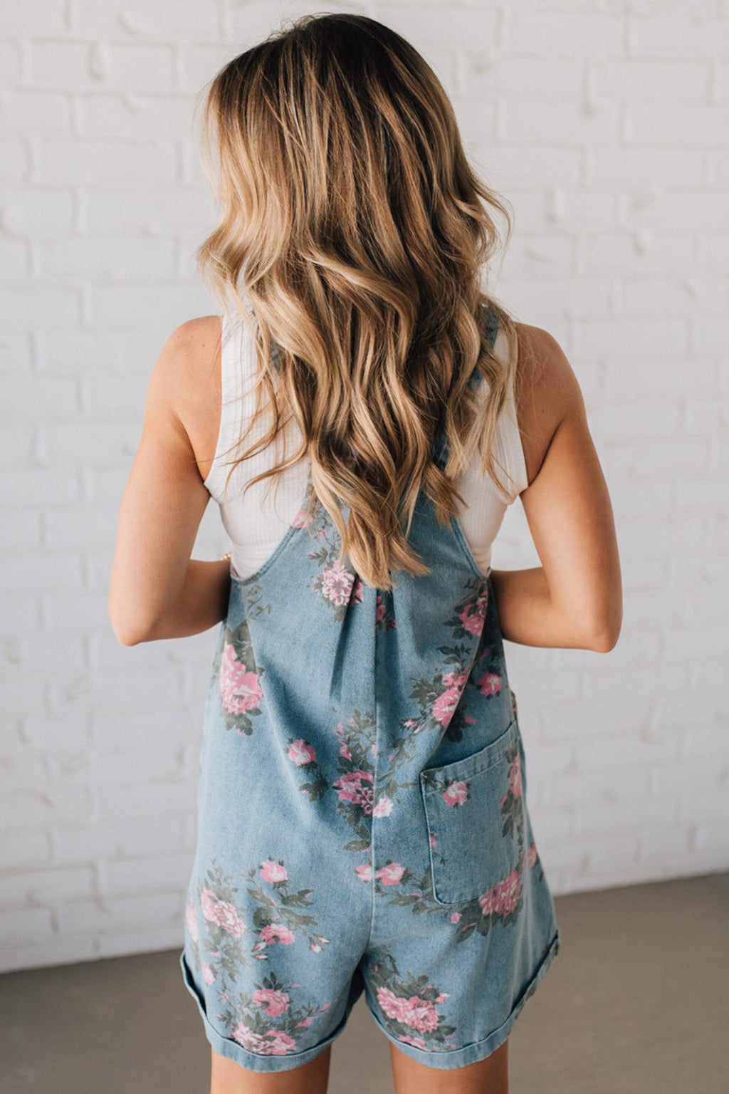 Lumiere | Floral Denim Shortalls
