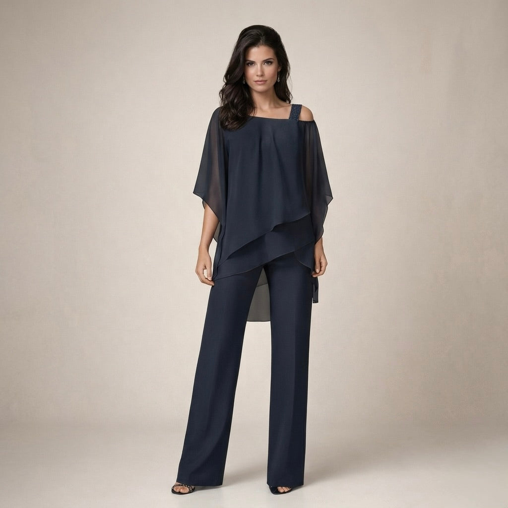Clara | Elegant Set with Layered Blouse