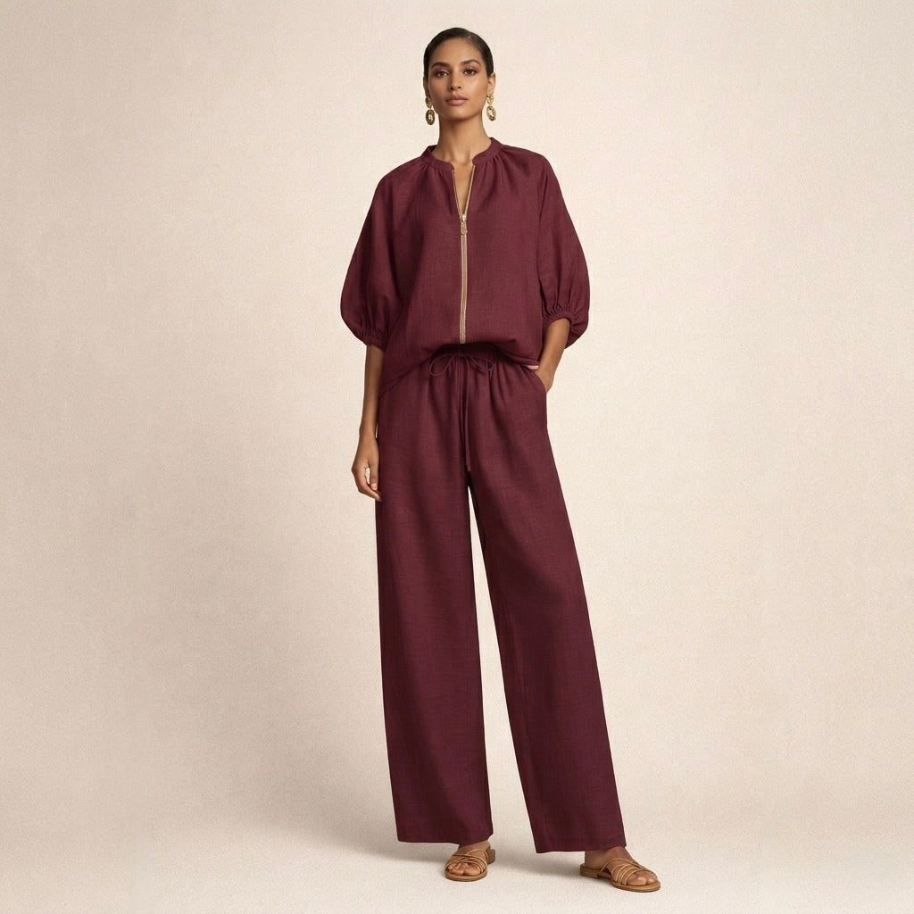 Adeline | Casual Set with Zipper