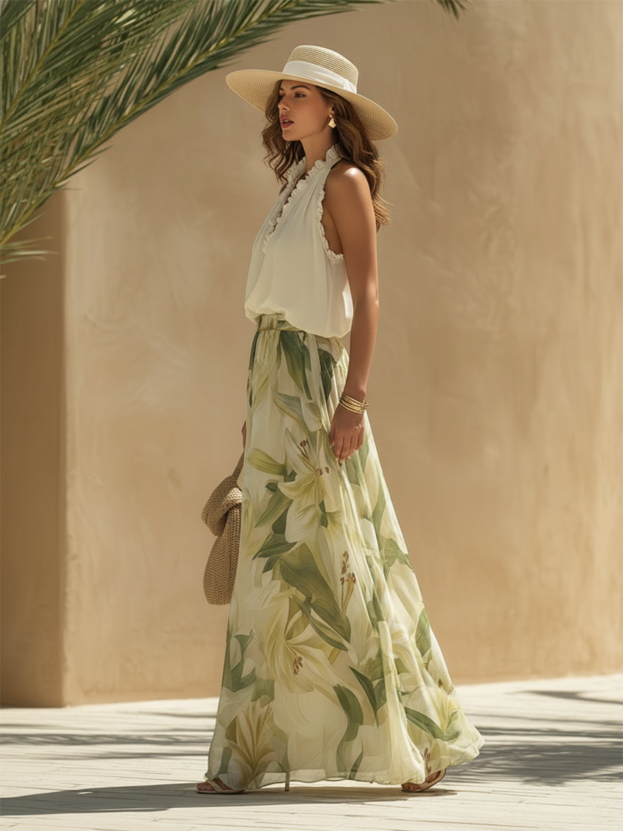 Lise | Elegant Lily Print Fluid Set