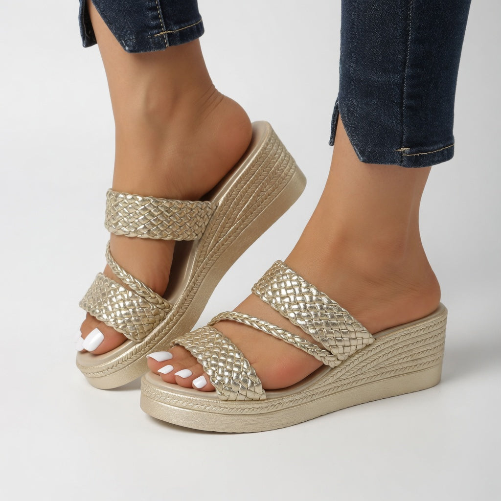 Theresa | Woven Wedge Mule for Colorful Summer Lightness