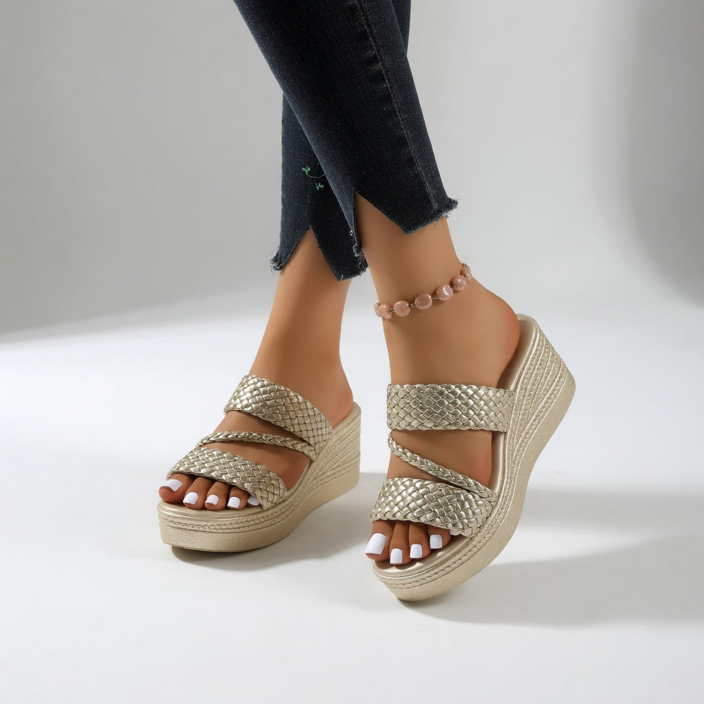 Theresa | Woven Wedge Mule for Colorful Summer Lightness