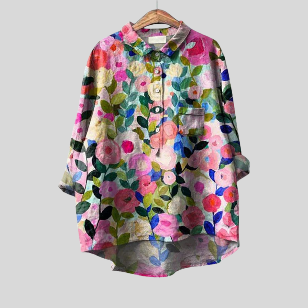 Séraphine | Artistic Floral Blouse