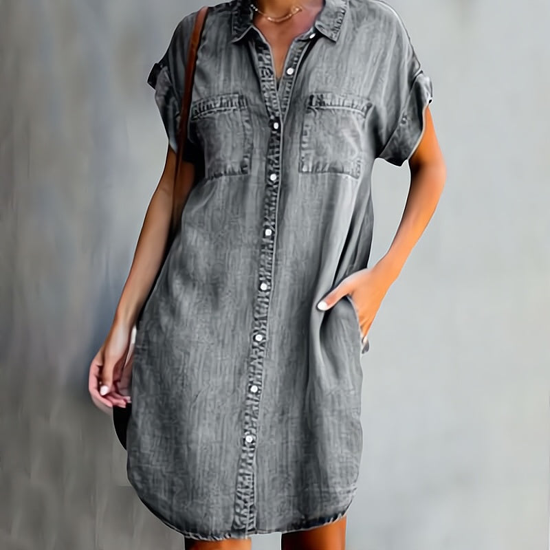 Helen | Button-Up Shirt Dress