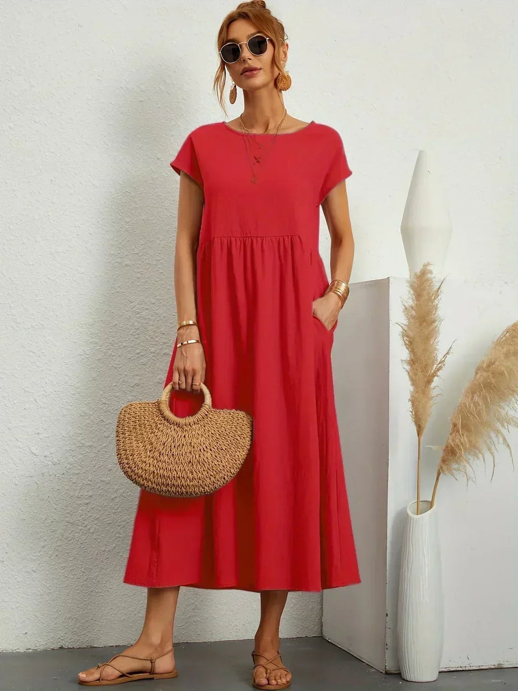 Ursina | Fluid Midi Dress