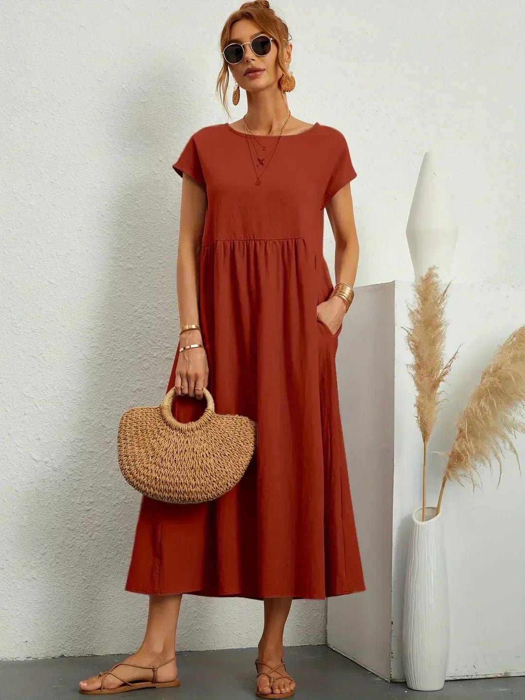 Ursina | Fluid Midi Dress