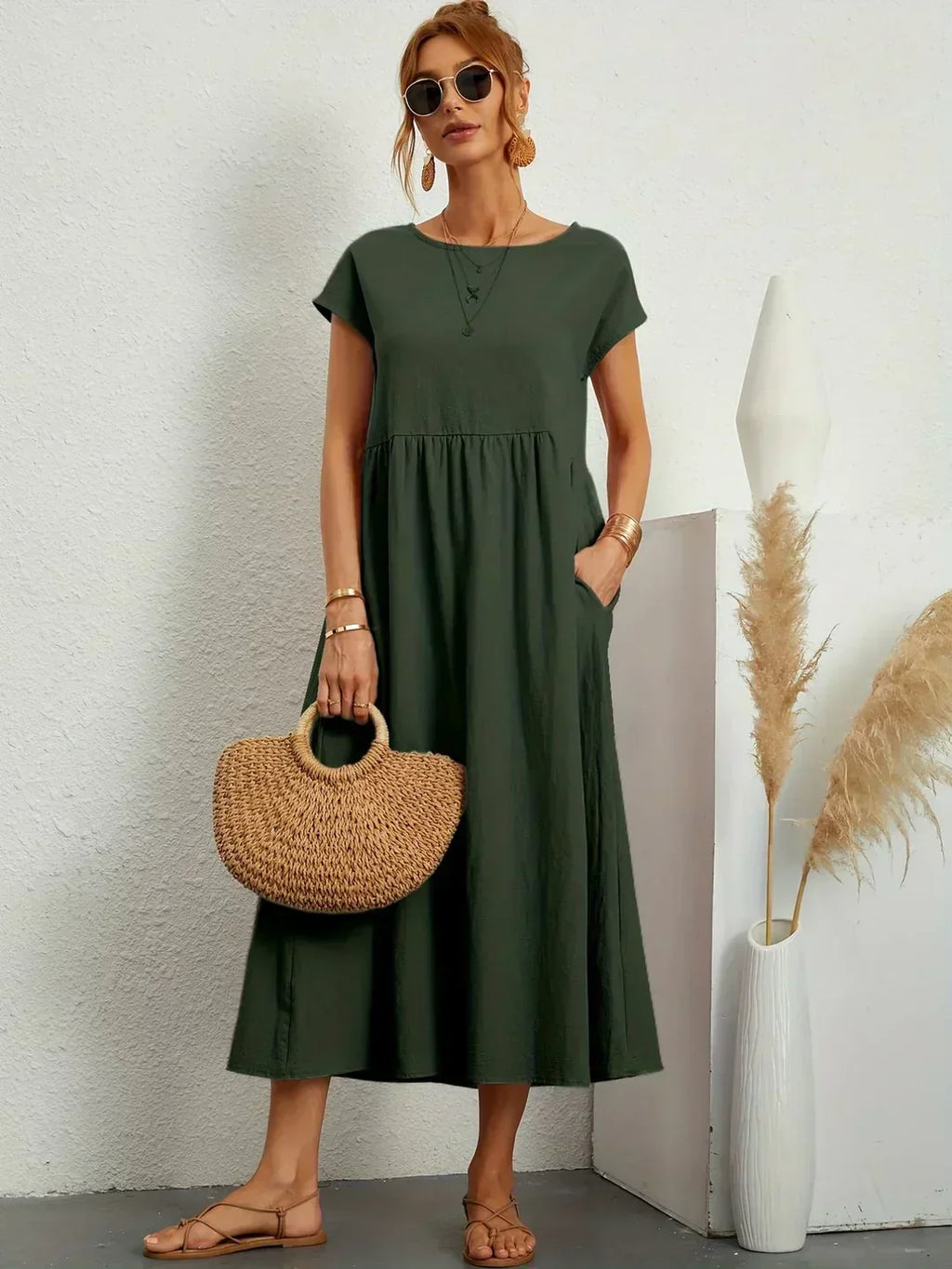 Ursina | Fluid Midi Dress