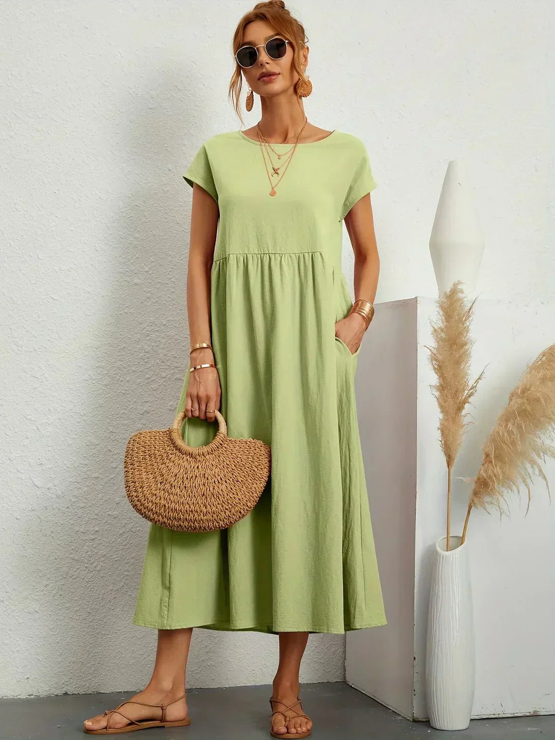 Ursina | Fluid Midi Dress