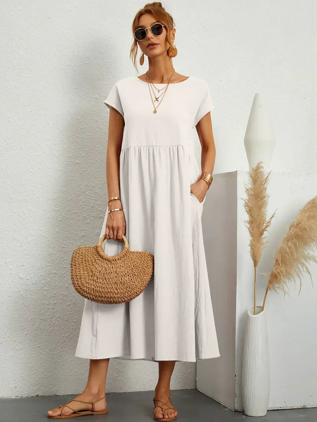 Ursina | Fluid Midi Dress