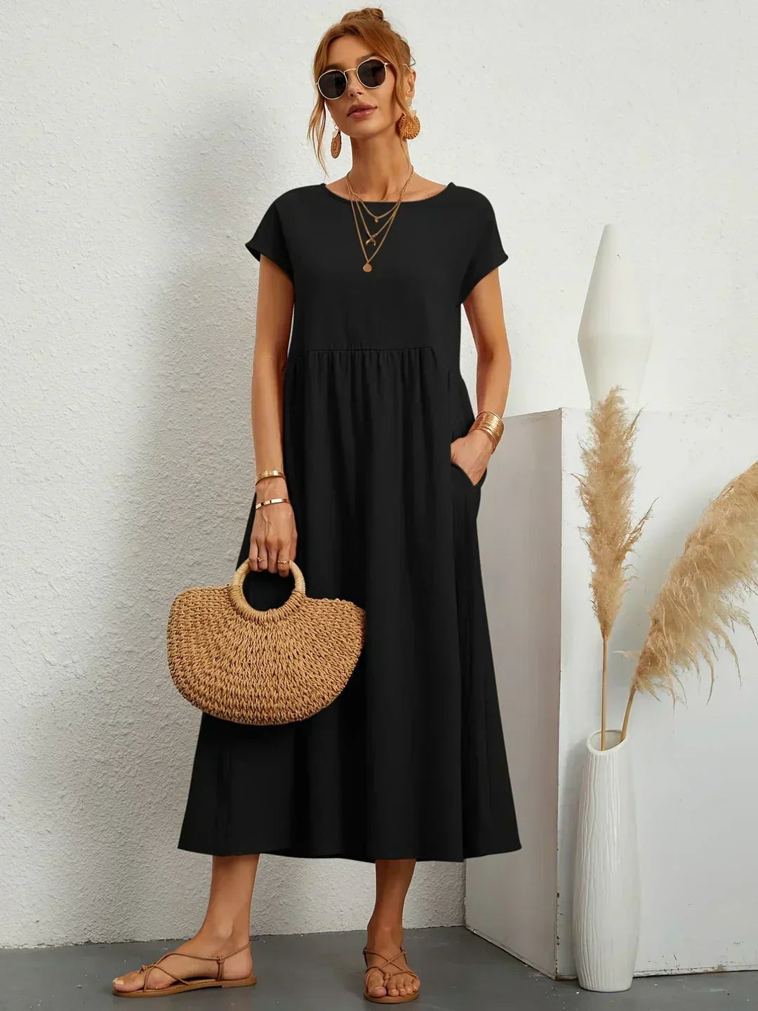 Ursina | Fluid Midi Dress