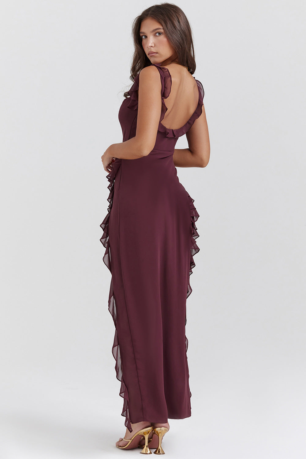 Tiana | Dark Plum Long Dress
