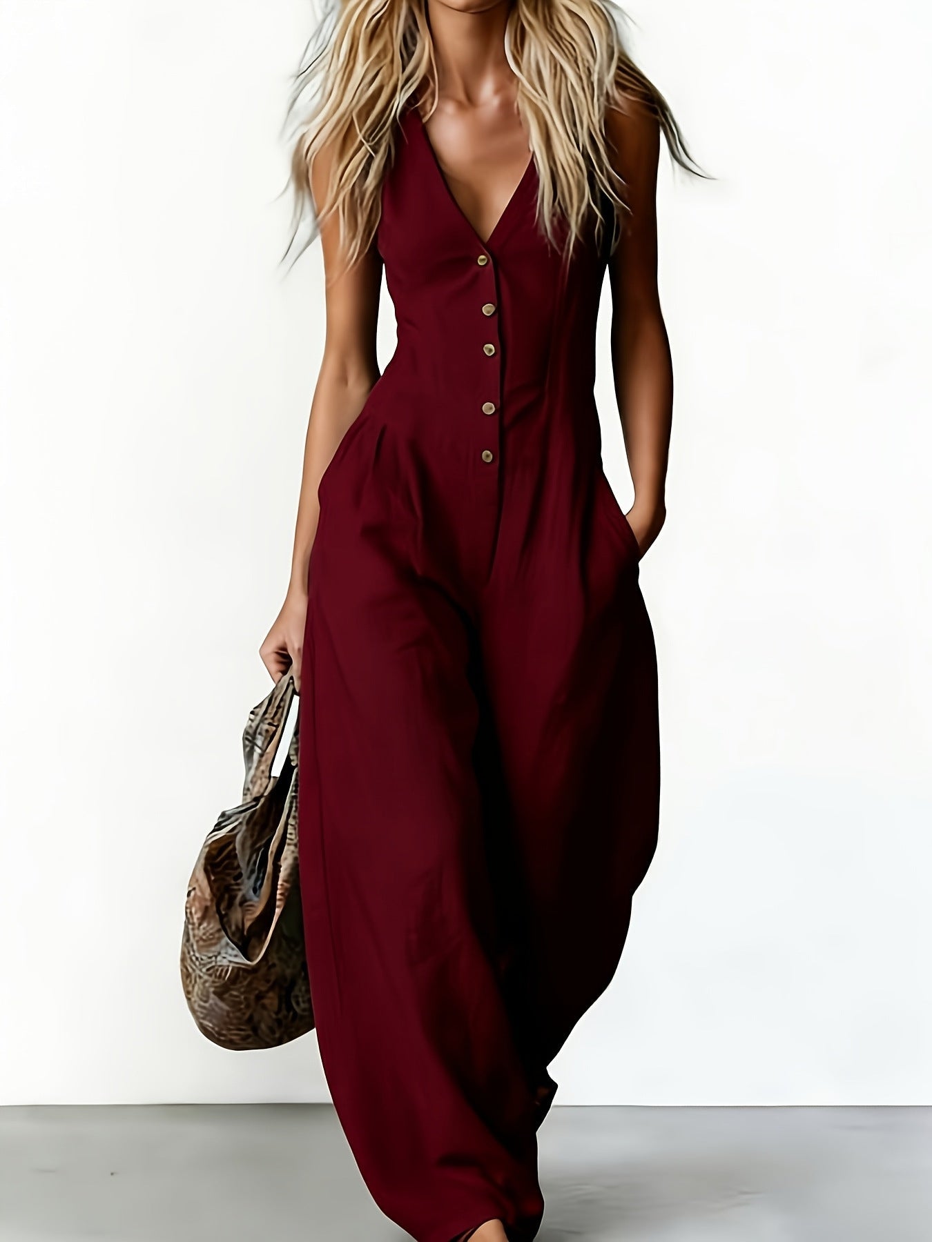Margaux | Elegant Button Jumpsuit