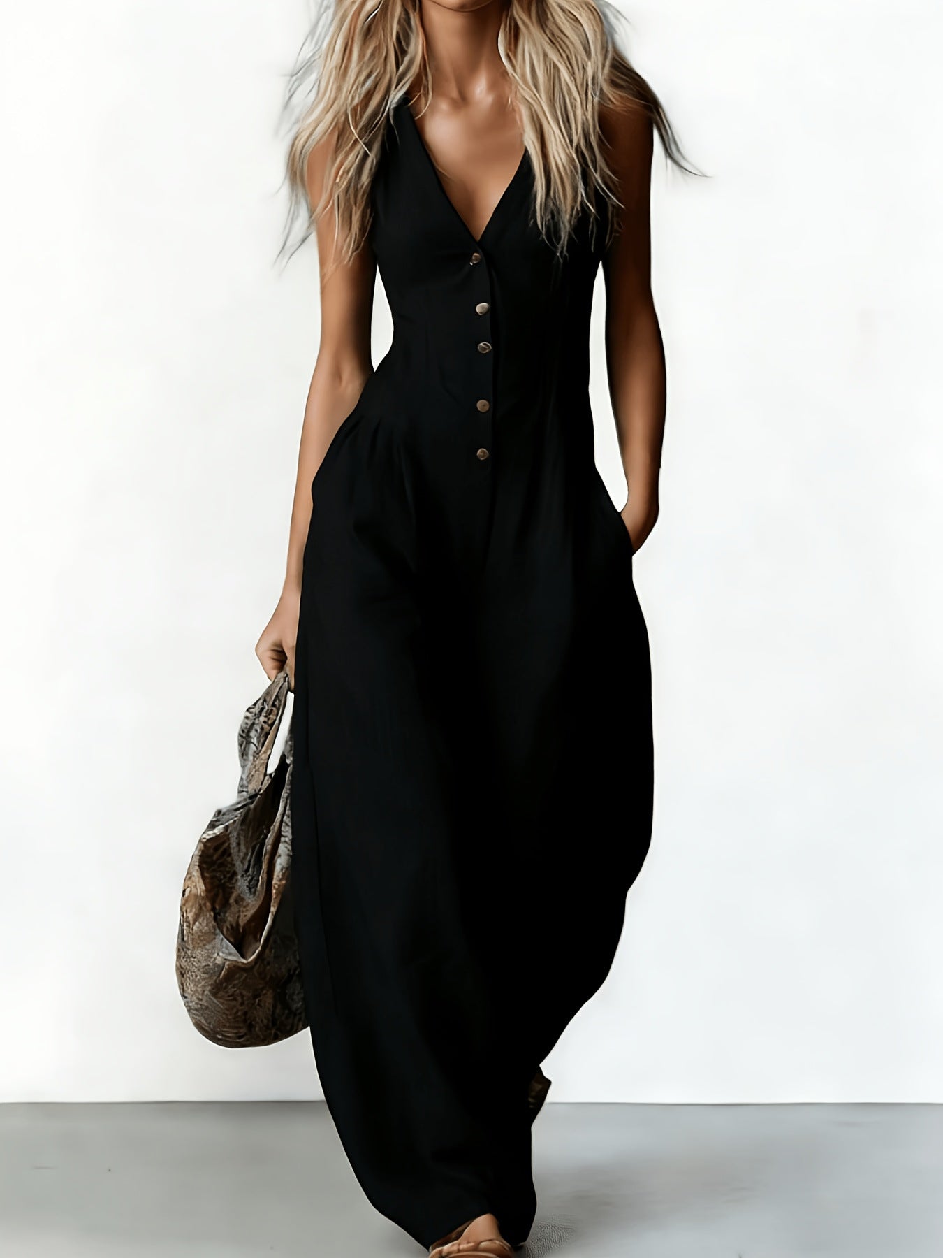 Margaux | Elegant Button Jumpsuit