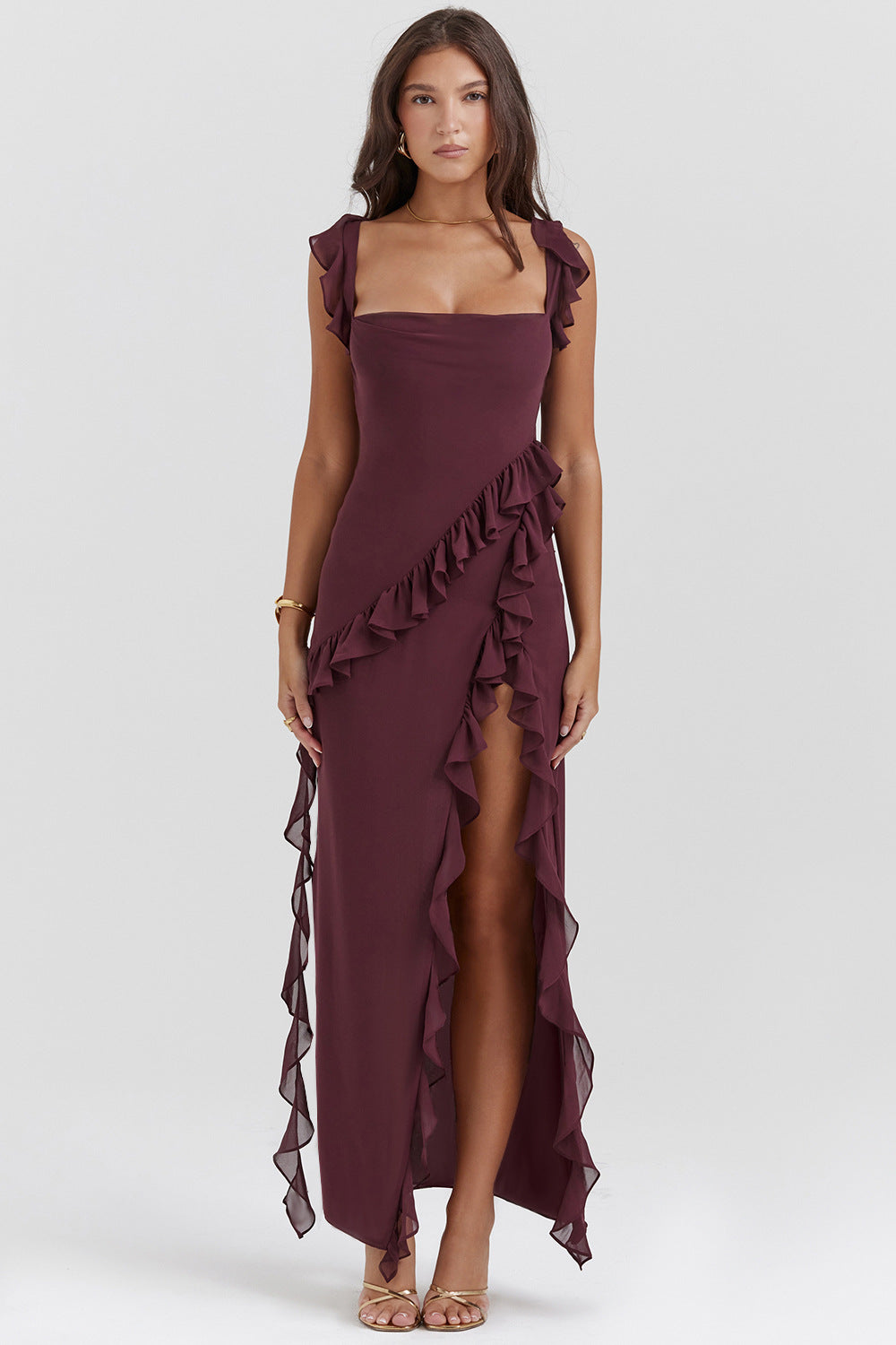 Tiana | Dark Plum Long Dress