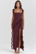 Tiana | Dark Plum Long Dress
