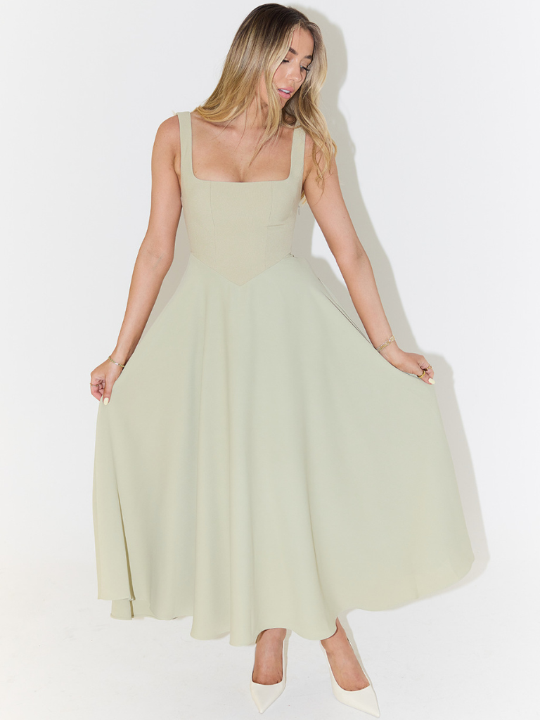 April | Square-Neck Dress