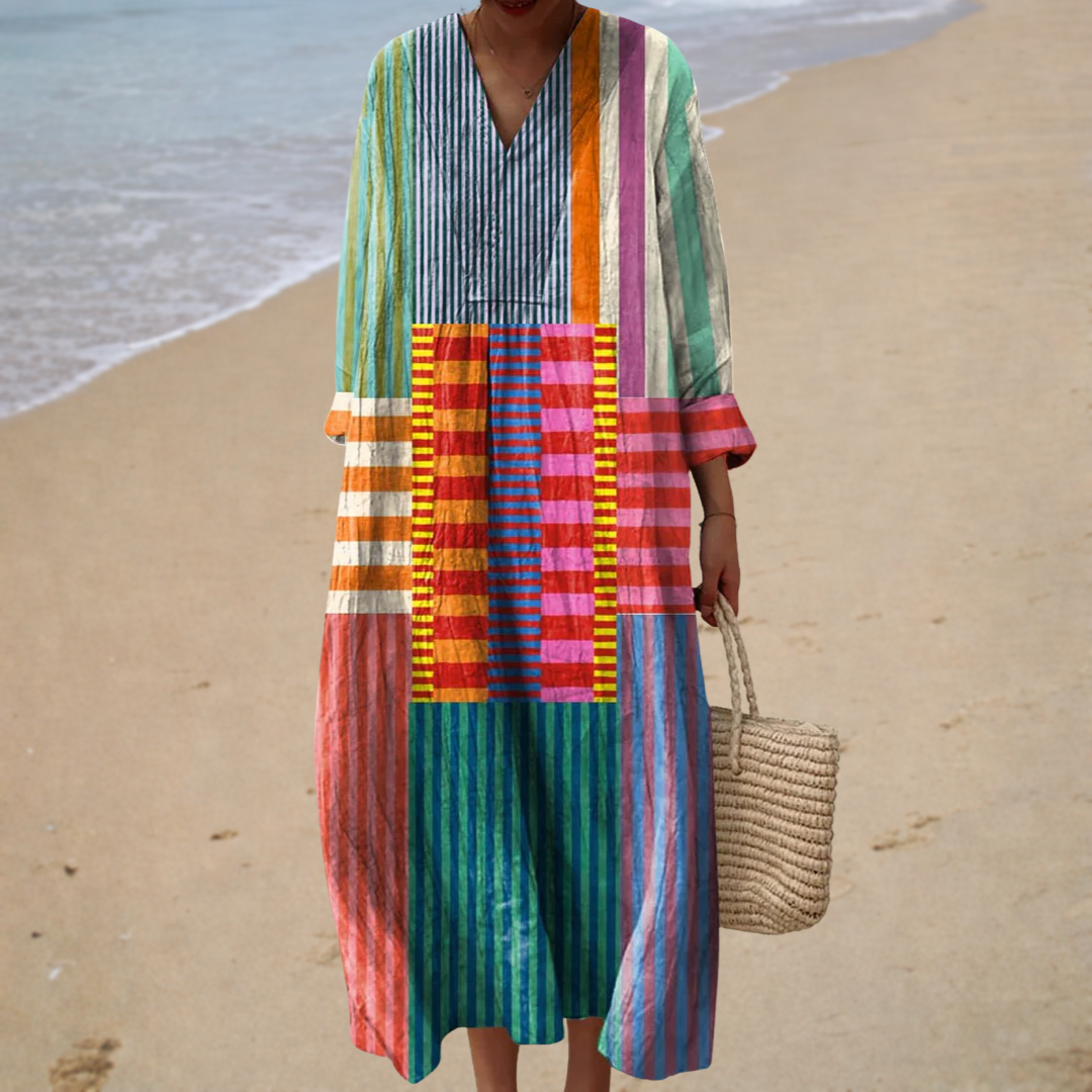 Frida | Artistic Colorblock Dress