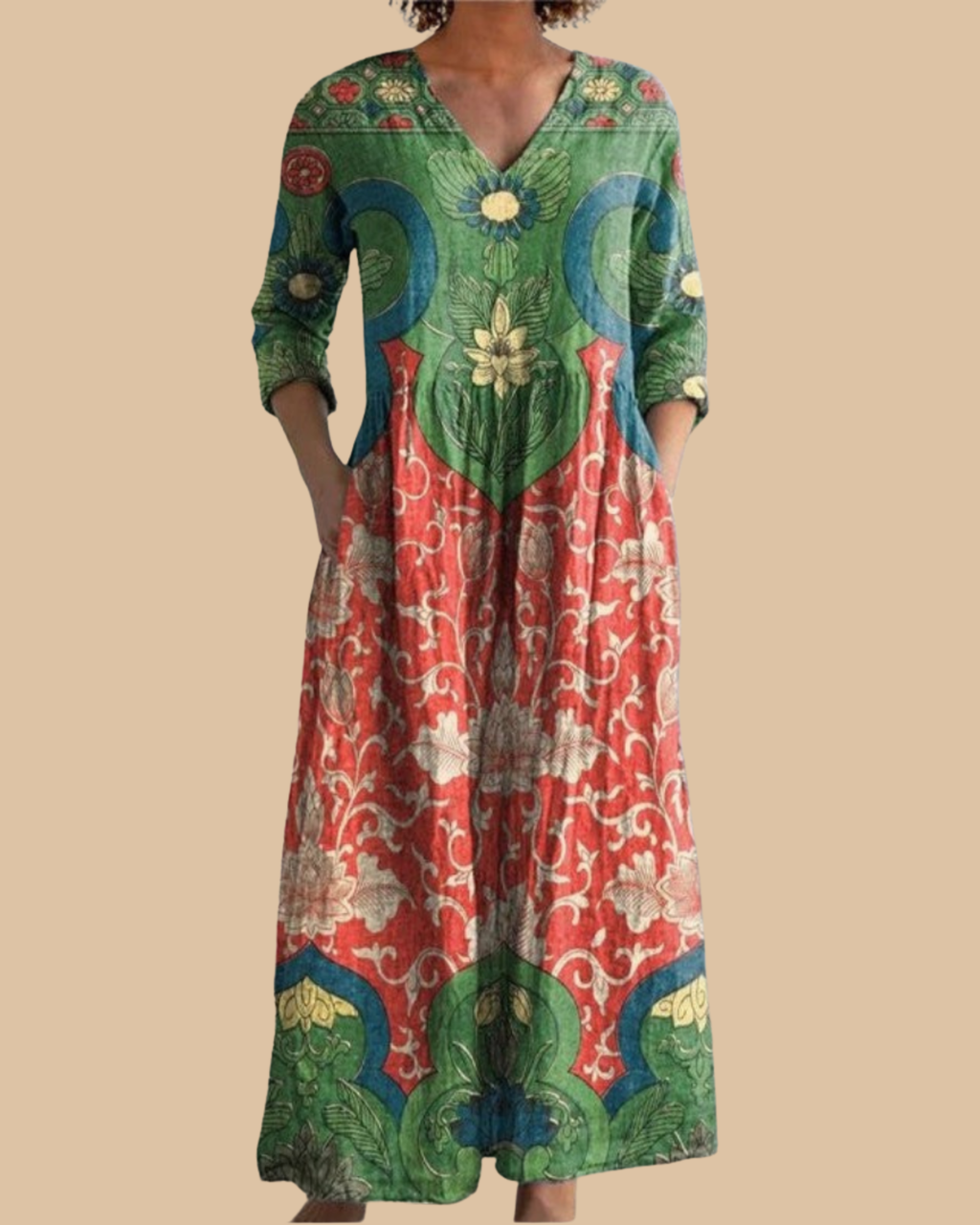 Sophia | Vintage Floral Maxi Dress