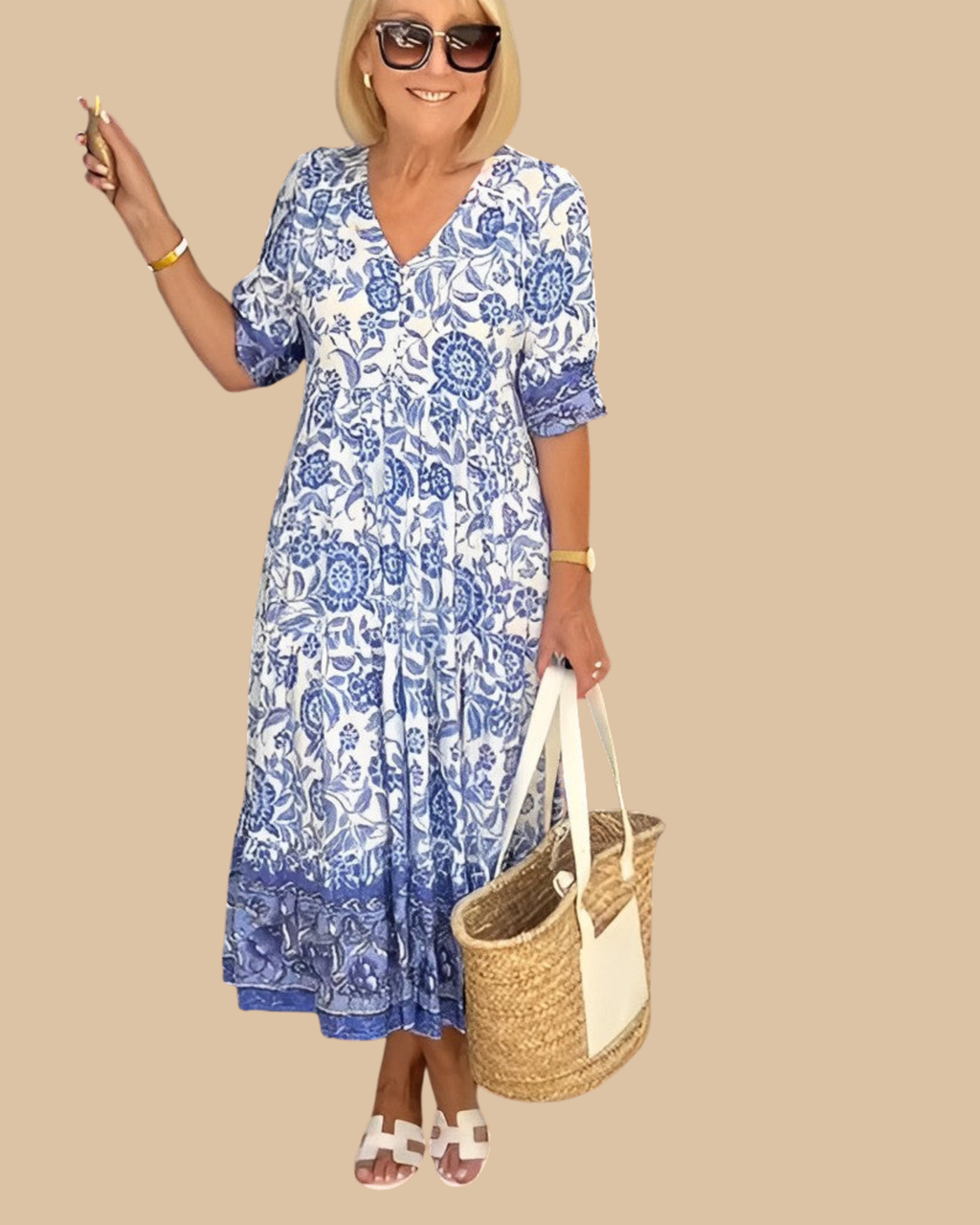 Candice | Graceful V-Neck Floral
