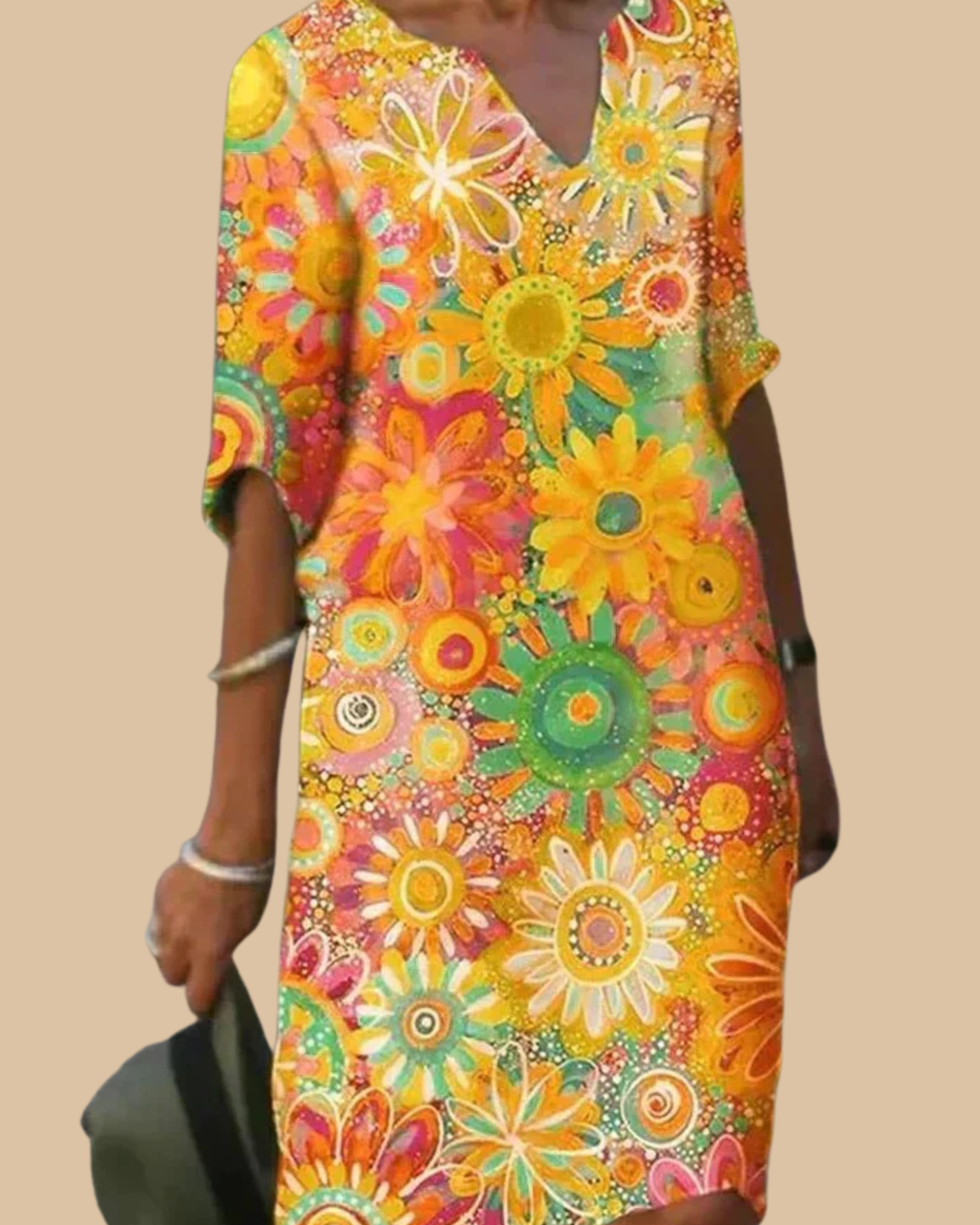 Annie | Vibrant Floral Midi Dress
